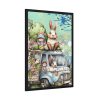 93830-125.jpg Easter Rabbits And Children Framed Poster