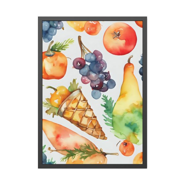 93830-128.jpg Fruit Seamless Watercolor I Framed Poster