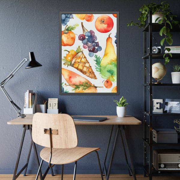 93830-130.jpg Fruit Seamless Watercolor I Framed Poster