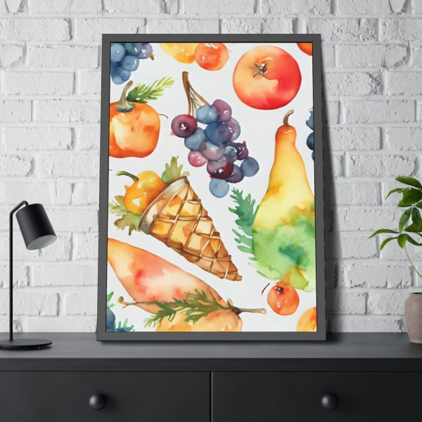 93830-131.jpg Fruit Seamless Watercolor I Framed Poster
