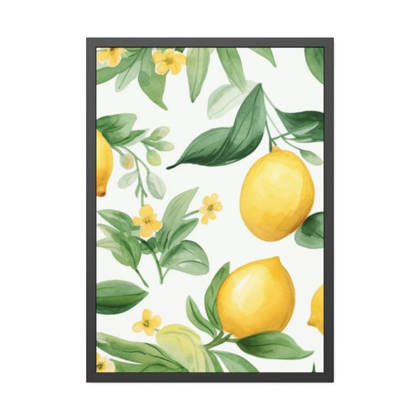 93830-132.jpg Lemon Seamless Fruit Framed Poster