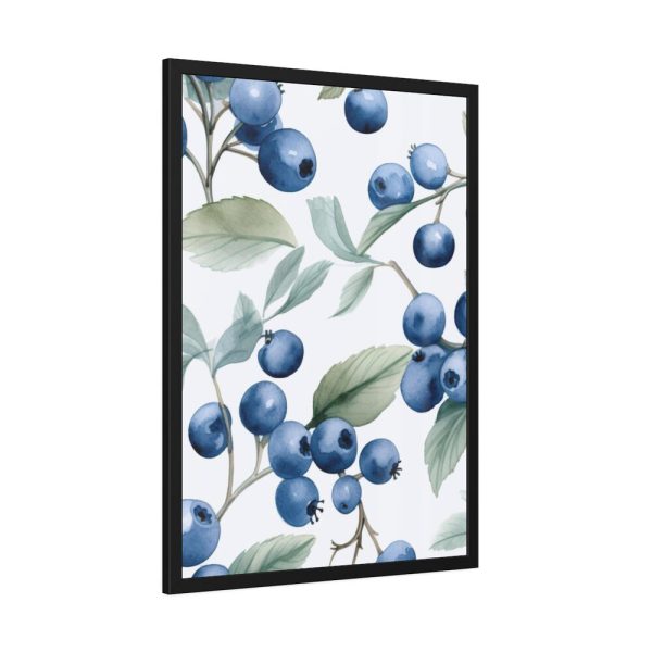 93830-141.jpg Seamless Blueberry Fruit Framed Poster
