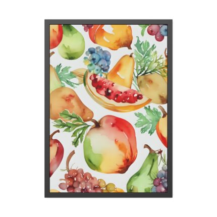 Fruit Seamless Watercolor II Framed Poster