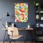 Fruit Seamless Watercolor II Framed Poster - Image 3