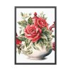 93830-156.jpg Floral Teapots Background Art Framed Poster