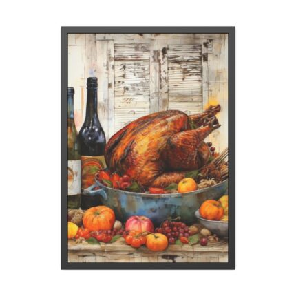 Thanksgiving Roasted Turkey Framed Poster