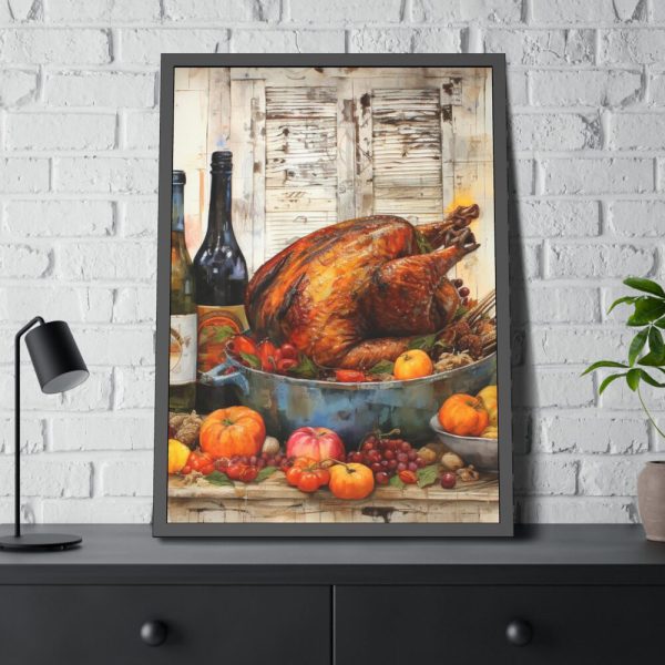 93830-163.jpg Thanksgiving Roasted Turkey Framed Poster