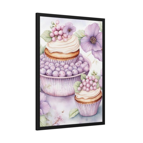 93830-165.jpg Frosted Cupcake With Fruit Topping Framed Poster
