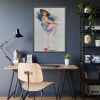 Glamorous Woman in a Wine Glass Framed Poster