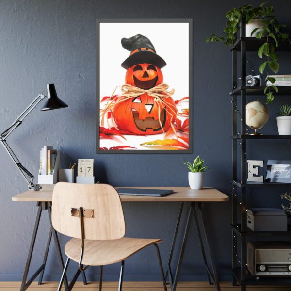93830-22.jpg Funny Halloween Pumpkin Framed Poster