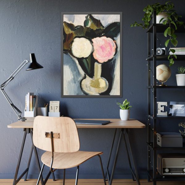 93830-234.jpg Pink and White Flowers in a Vase by Marsden Hartley Framed Poster