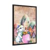 93830-241.jpg Easter Bunny Village Eggs Framed Poster