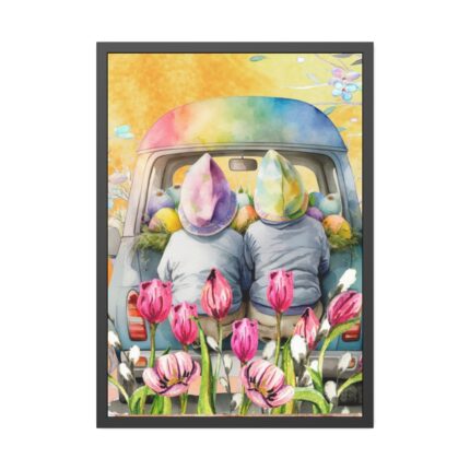 Spring Easter Gnomes On Van Fremaed Poster