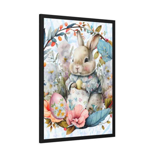 93830-261.jpg Baby Easter Bunny Wreath Framed Poster