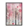 93830-272.jpg Whimsical Pink Winter Forest Art Framed Poster