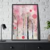 93830-275.jpg Whimsical Pink Winter Forest Art Framed Poster