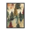 93830-276.jpg Christmas Trees Seamless Pattern Framed Poster
