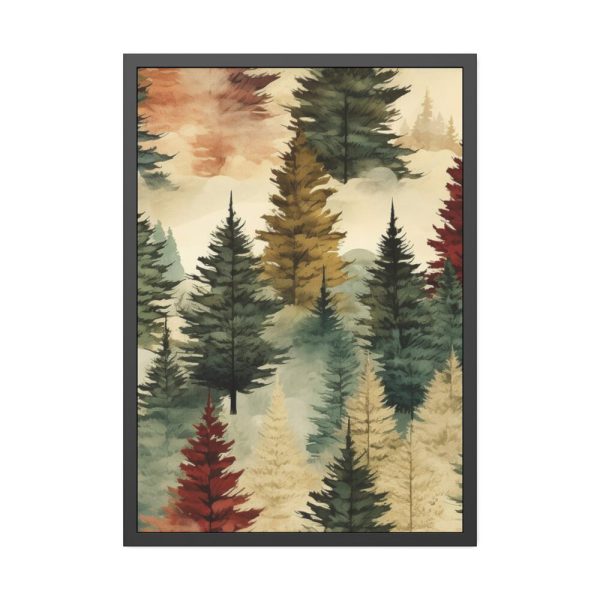 93830-276.jpg Christmas Trees Seamless Pattern Framed Poster