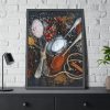 93830-291.jpg Different Spice, Seasonings in Spoon Framed Poster
