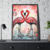 93830-311.jpg Valentine Flamingo Framed Poster