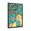 93830-313.jpg Coffee Cat Valentine Framed Poster