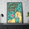 93830-315.jpg Coffee Cat Valentine Framed Poster