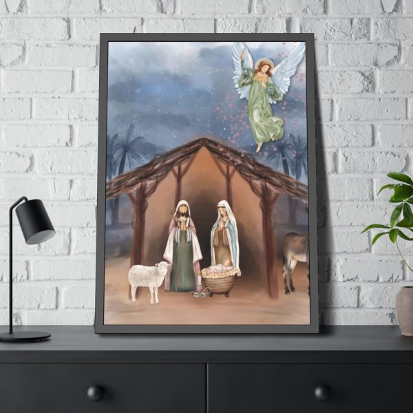 93830-323.jpg Nativity Scene Framed Poster