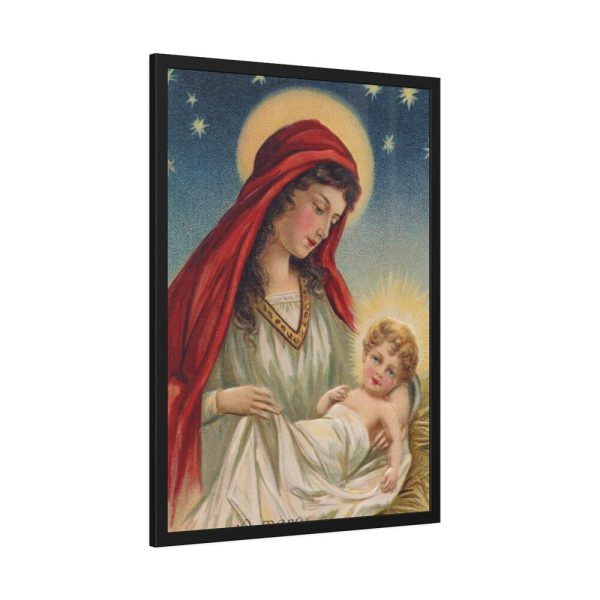 93830-329.jpg Vintage Christmas Jesus Mary Framed Poster