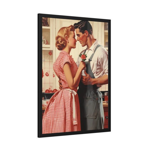 93830-33.jpg Retro Kitchen Romance Framed Poster