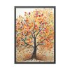 Autumn Leaves Tree Art Framed Poster
