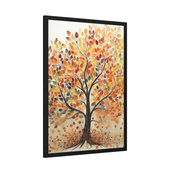 Autumn Leaves Tree Art Framed Poster