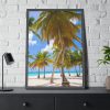 93830-351.jpg Palm Trees On The Beach Framed Poster