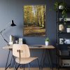 93830-366.jpg Yellow Fallen Leaves From Trees Framed Canvas