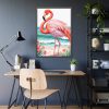 Flamingo On Tropical Beach Framed Poster