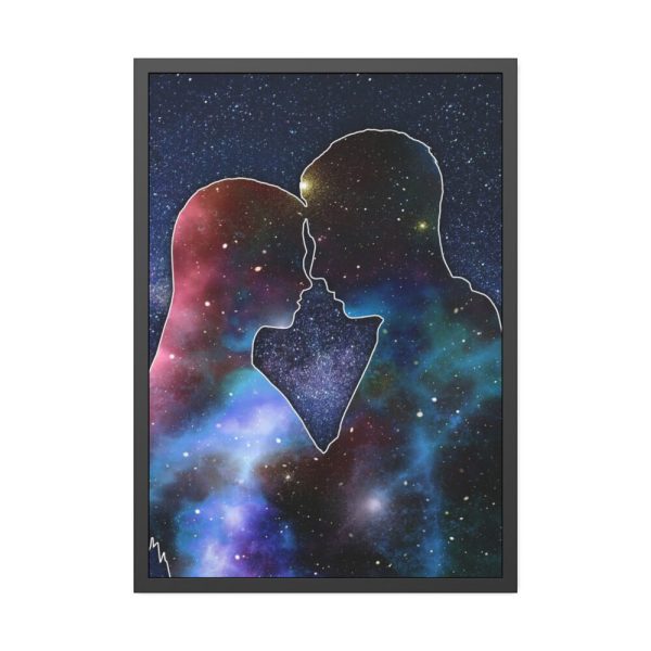 Couple Love Silhouette Framed Poster