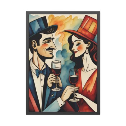 Couples in Picasso Style Framed Poster