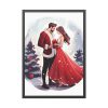 93830-60.jpg Christmas Romance Couple Art Framed Poster