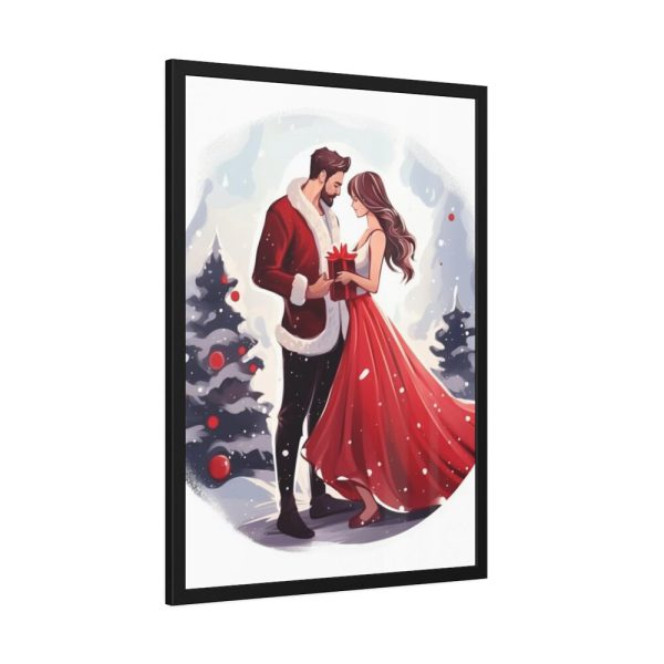 93830-61.jpg Christmas Romance Couple Art Framed Poster