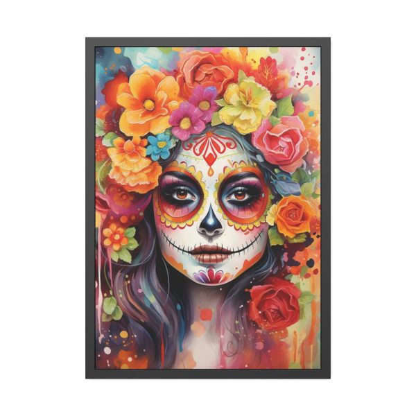 93830-76.jpg Day Of The Dead Portrait Framed Poster