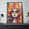 93830-79.jpg Day Of The Dead Portrait Framed Poster