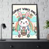 93830-95.jpg Happy Easter Day Vibes Framed Poster