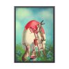 93831-108.jpg Easter Bunny Paints Eggs Framed Poster