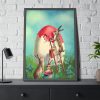93831-111.jpg Easter Bunny Paints Eggs Framed Poster