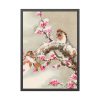 Bird Perching on Tree Top Framed Poster