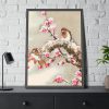 Bird Perching on Tree Top Framed Poster