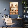 93831-122.jpg Autumn Fall Squirrels With Pumpkins Framed Poster