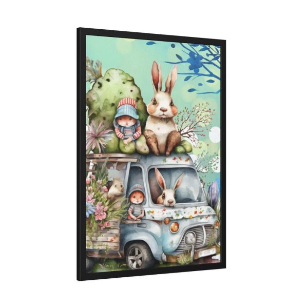 93831-125.jpg Easter Rabbits And Children Framed Poster