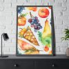 93831-131.jpg Fruit Seamless Watercolor I Framed Poster