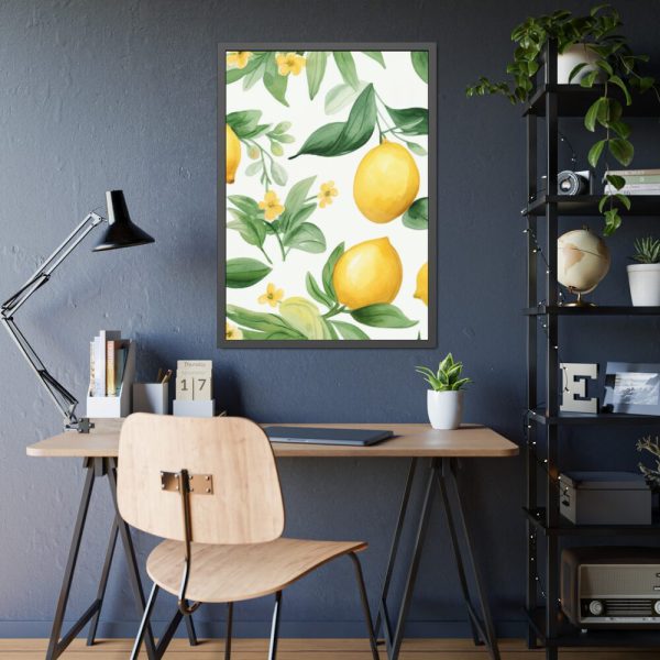 93831-134.jpg Lemon Seamless Fruit Framed Poster