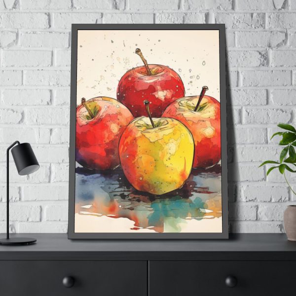 93831-151.jpg Apples Watercolor Art Framed Poster